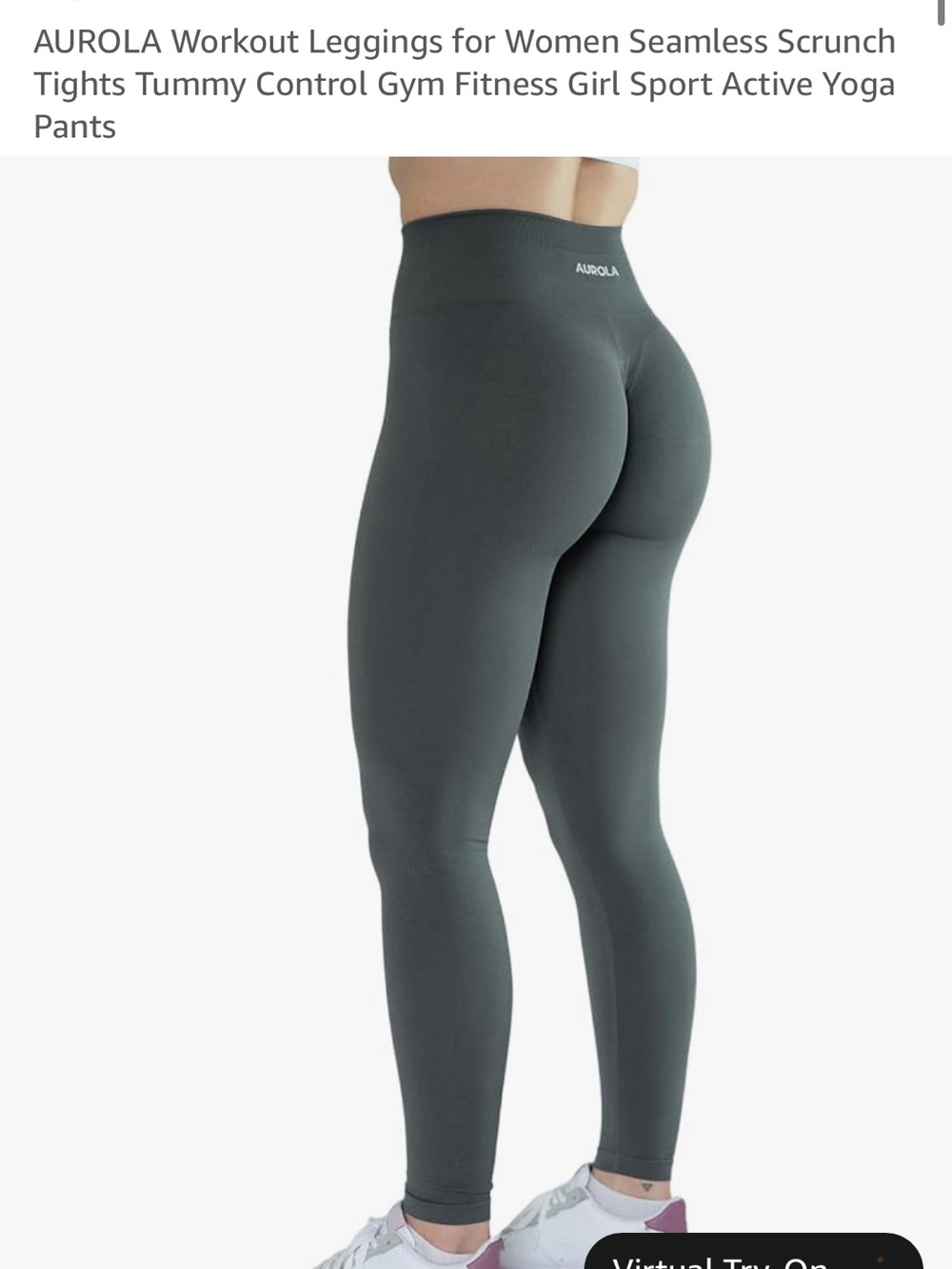 AUROLA Seamless Scrunch Leggings — Gray